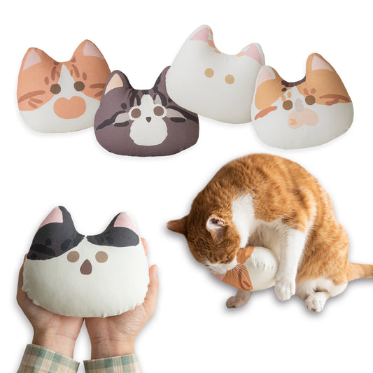 Gororong Premium Durable & Refillable Catnip Toy Cushion for Indoor Cats and Kittens 6" - Perfect for Chew, Bite, Play and Kick Natural Catnip Filled Cats Toys